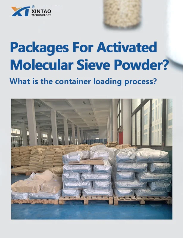 Polvo de tamiz molecular activado: envasado y carga
